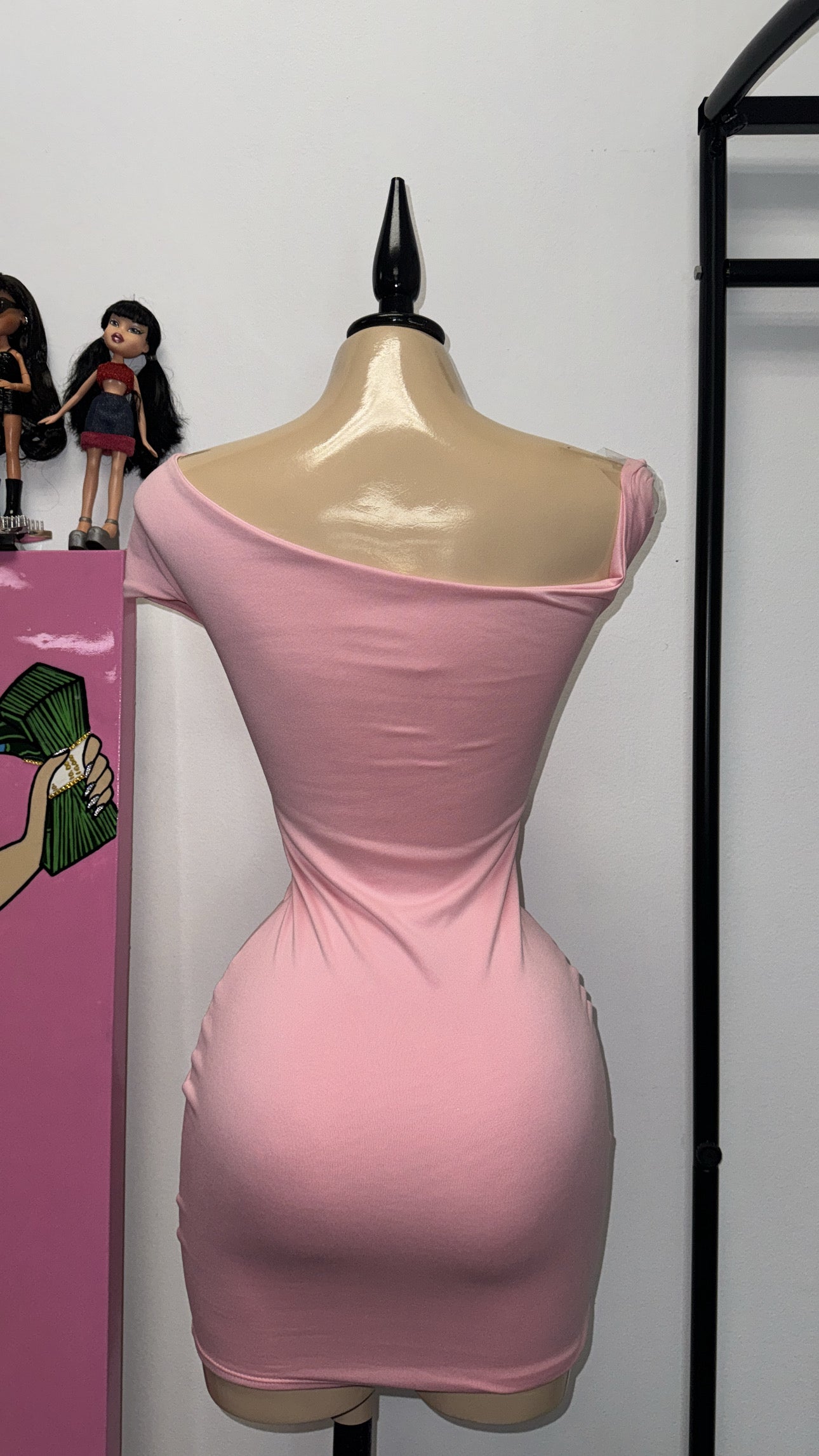 LA BREA MINI DRESS-BABY PINK