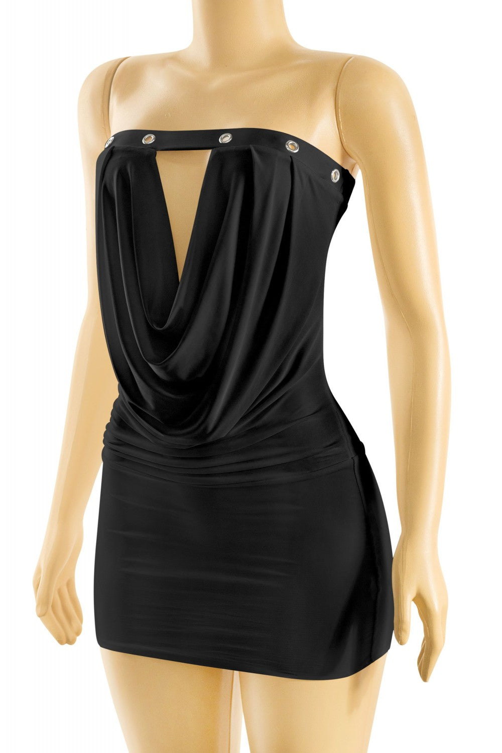 Y2K BABY MINI DRESS-BLACK