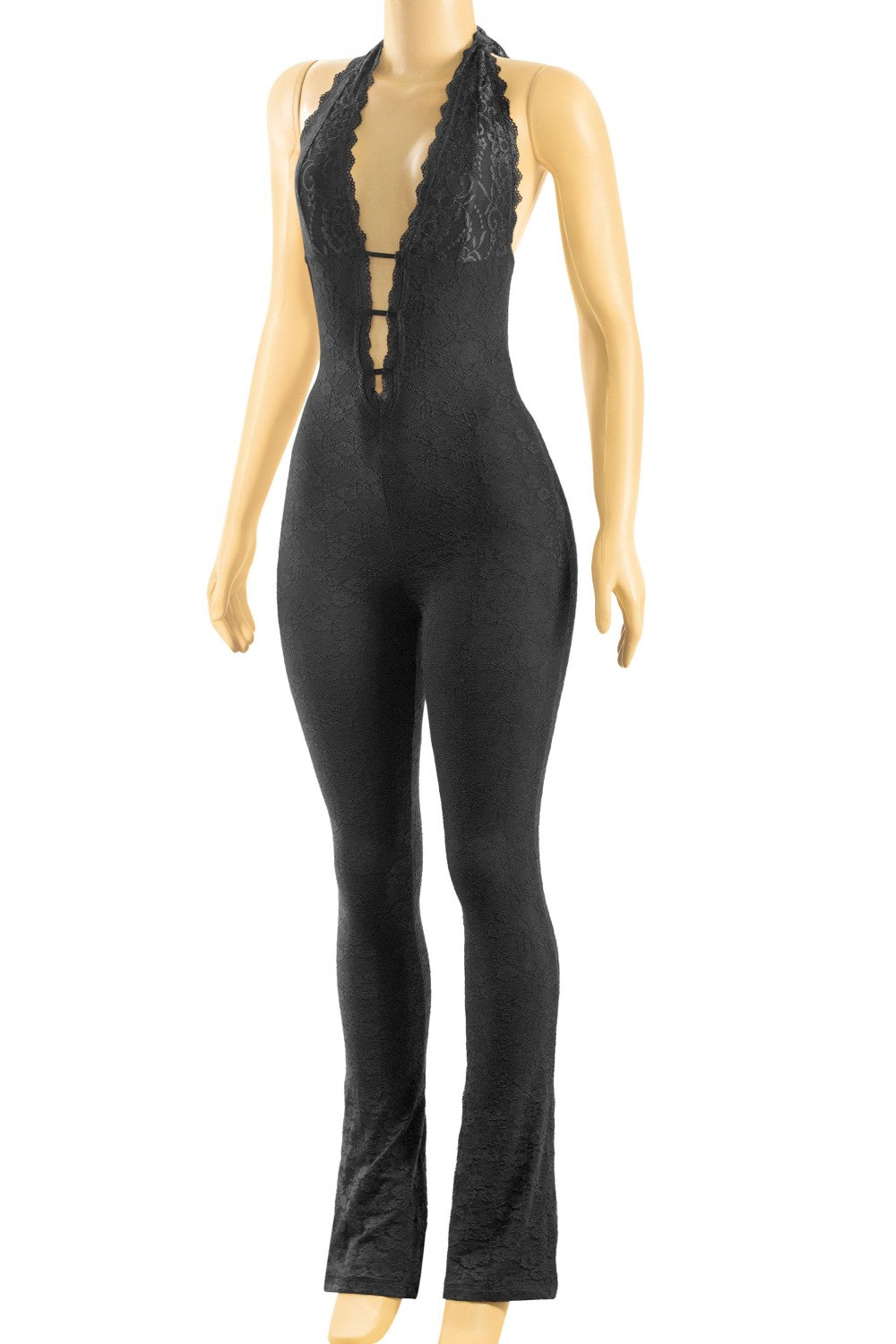 ANGEL LACE JUMPSUIT-CLASSIC BLACK
