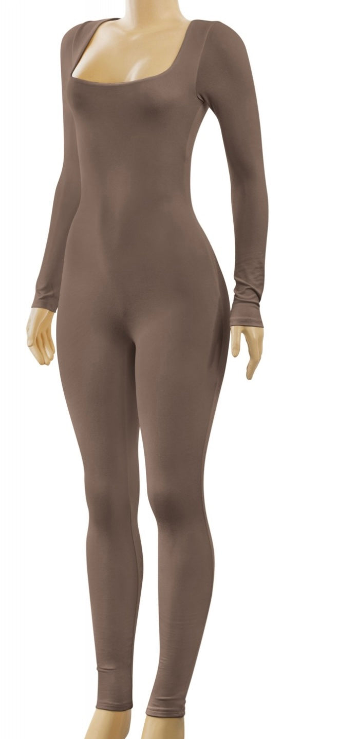 LEXI CATSUIT-BABY MOCHA