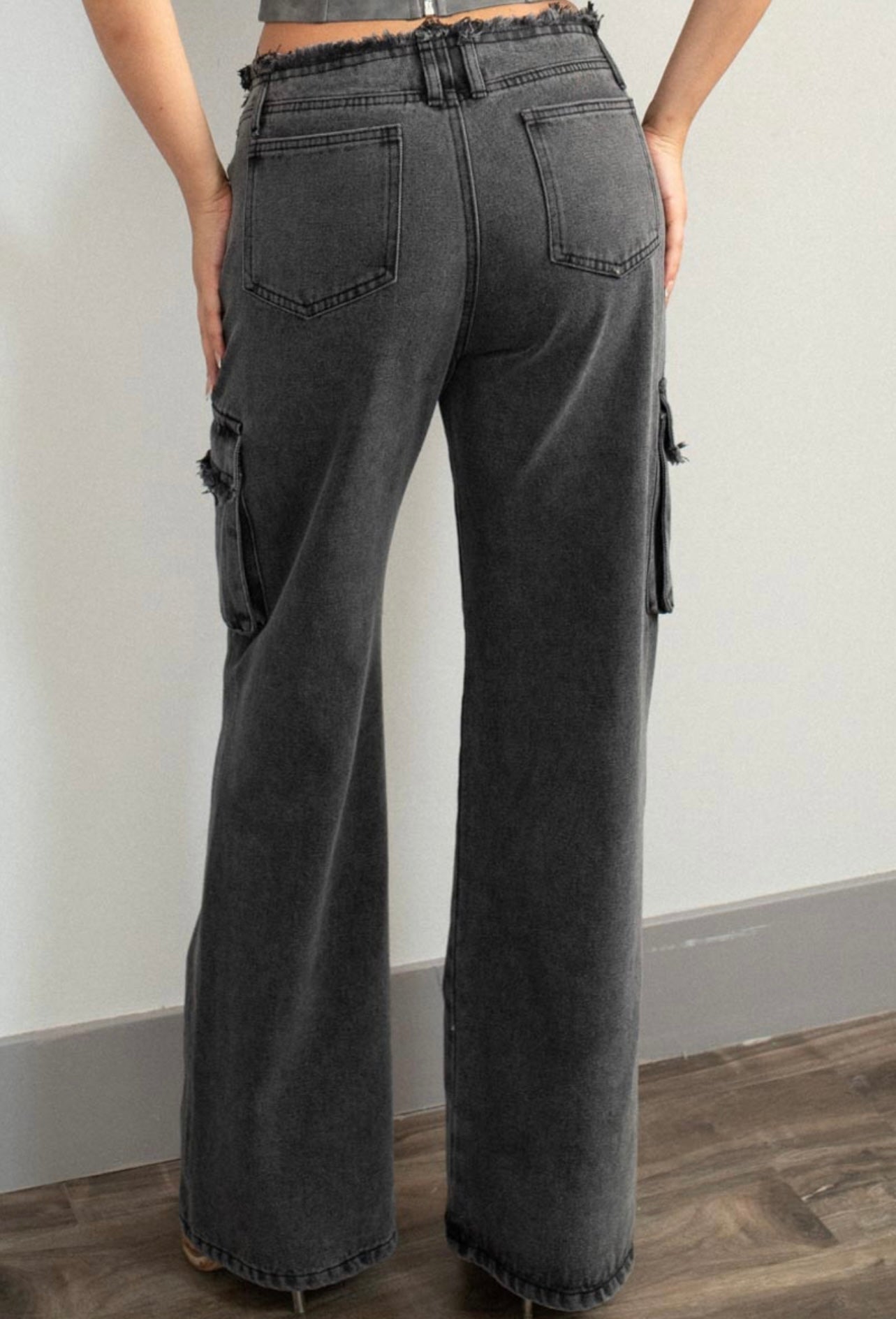 Charcoal Denim Cargos