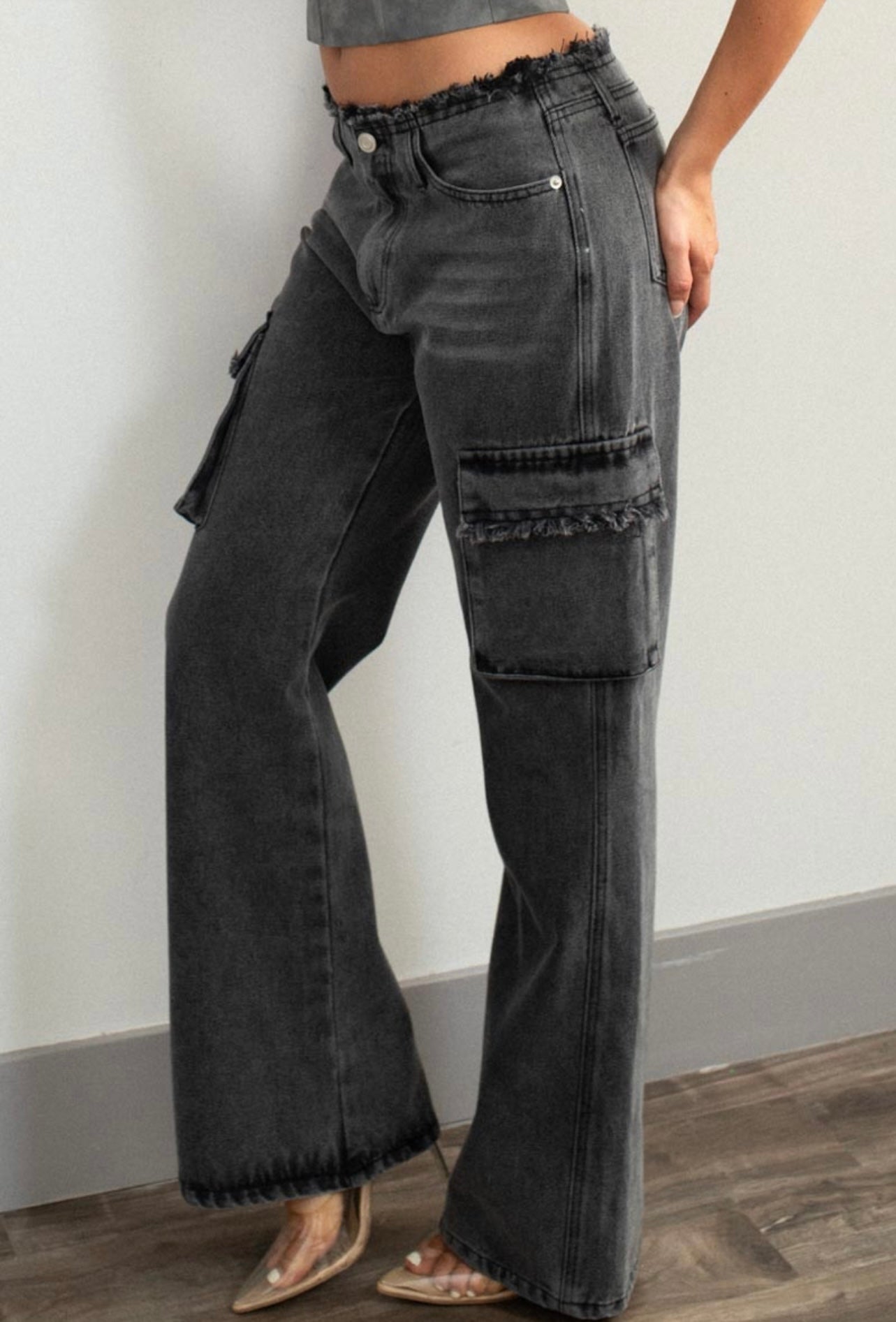 Charcoal Denim Cargos