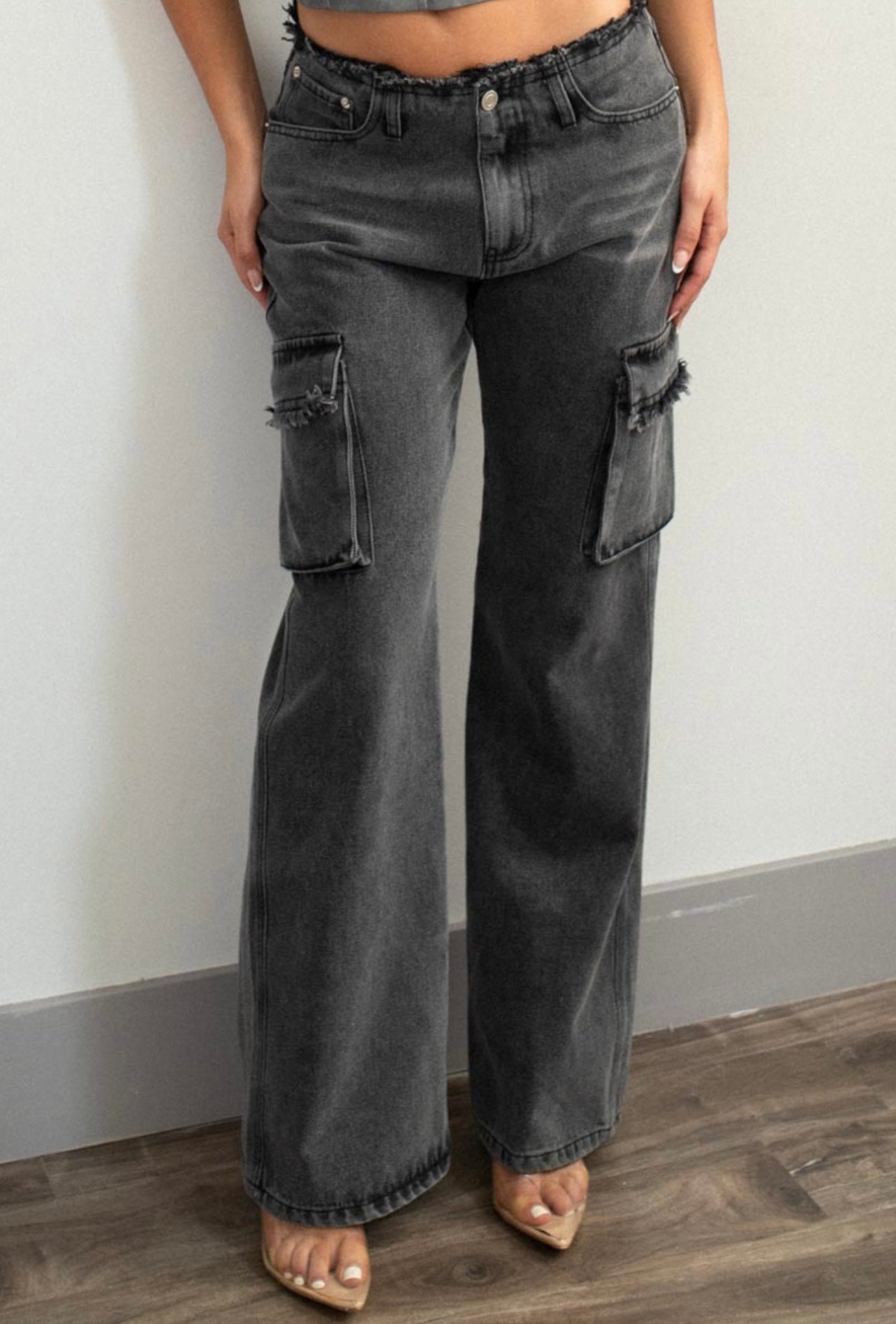 Charcoal Denim Cargos