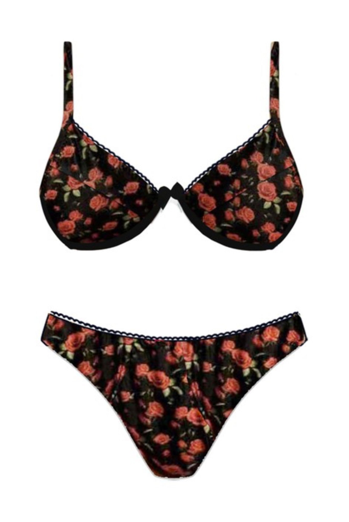 BLACK ROSES FOR ME BIKINI