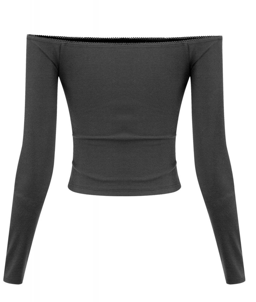 PRETTY AF LONG SLEEVE TOP-CLASSIC BLACK