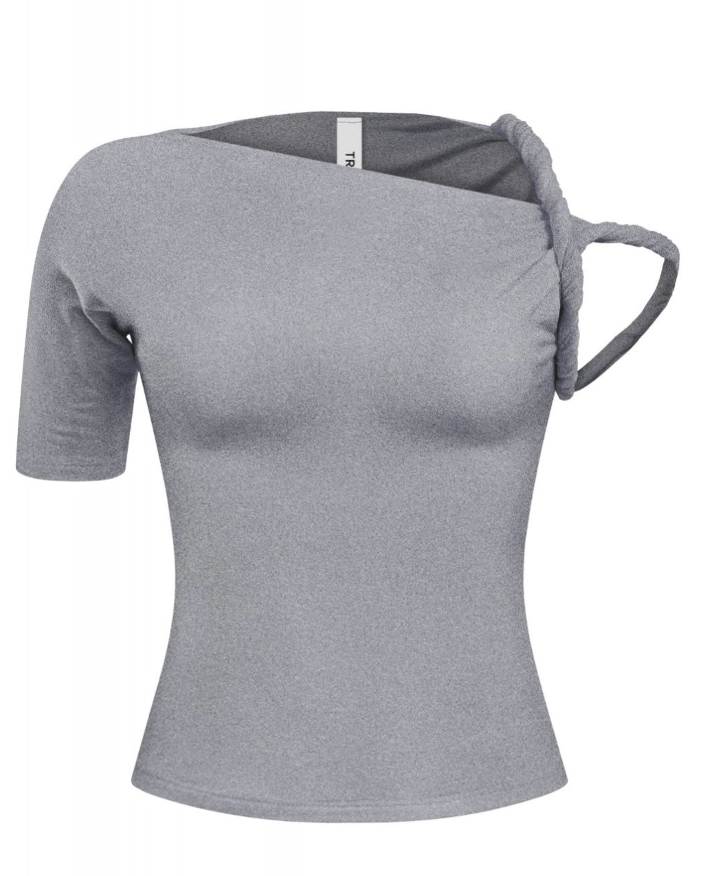 TANYA TWIST TOP-HEATHER GREY