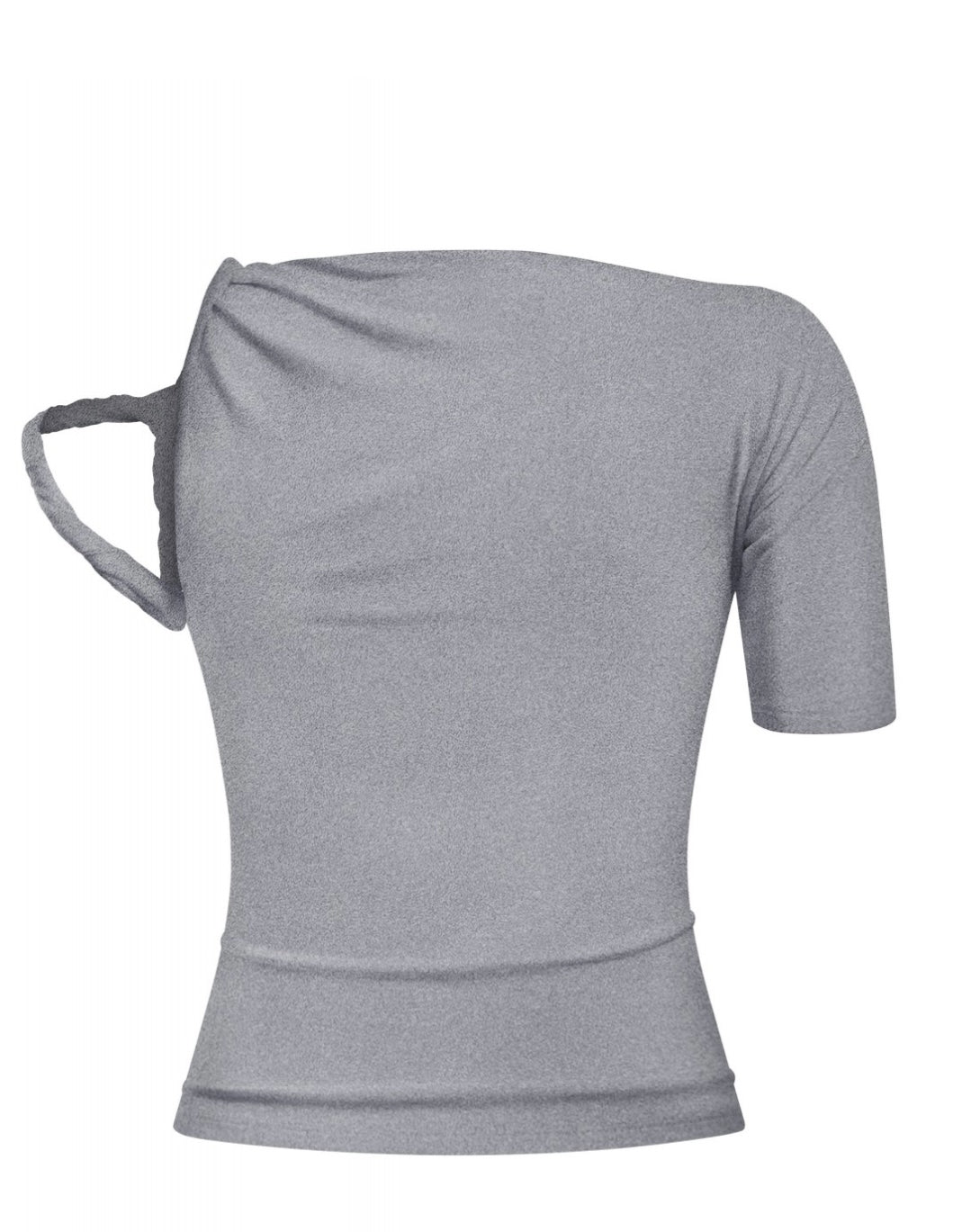 TANYA TWIST TOP-HEATHER GREY
