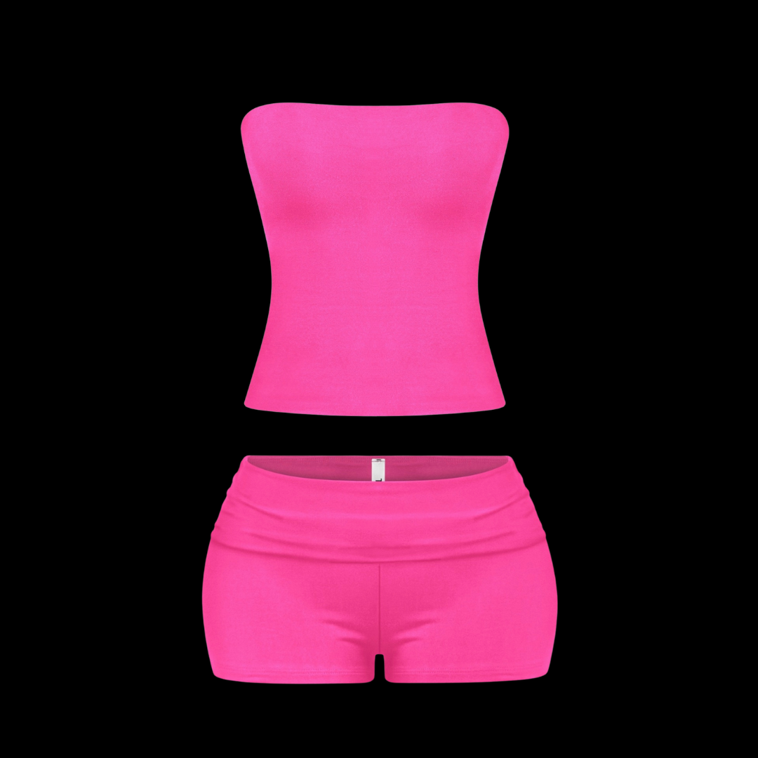 CHRISTINA SET-SUPER HOT PINK