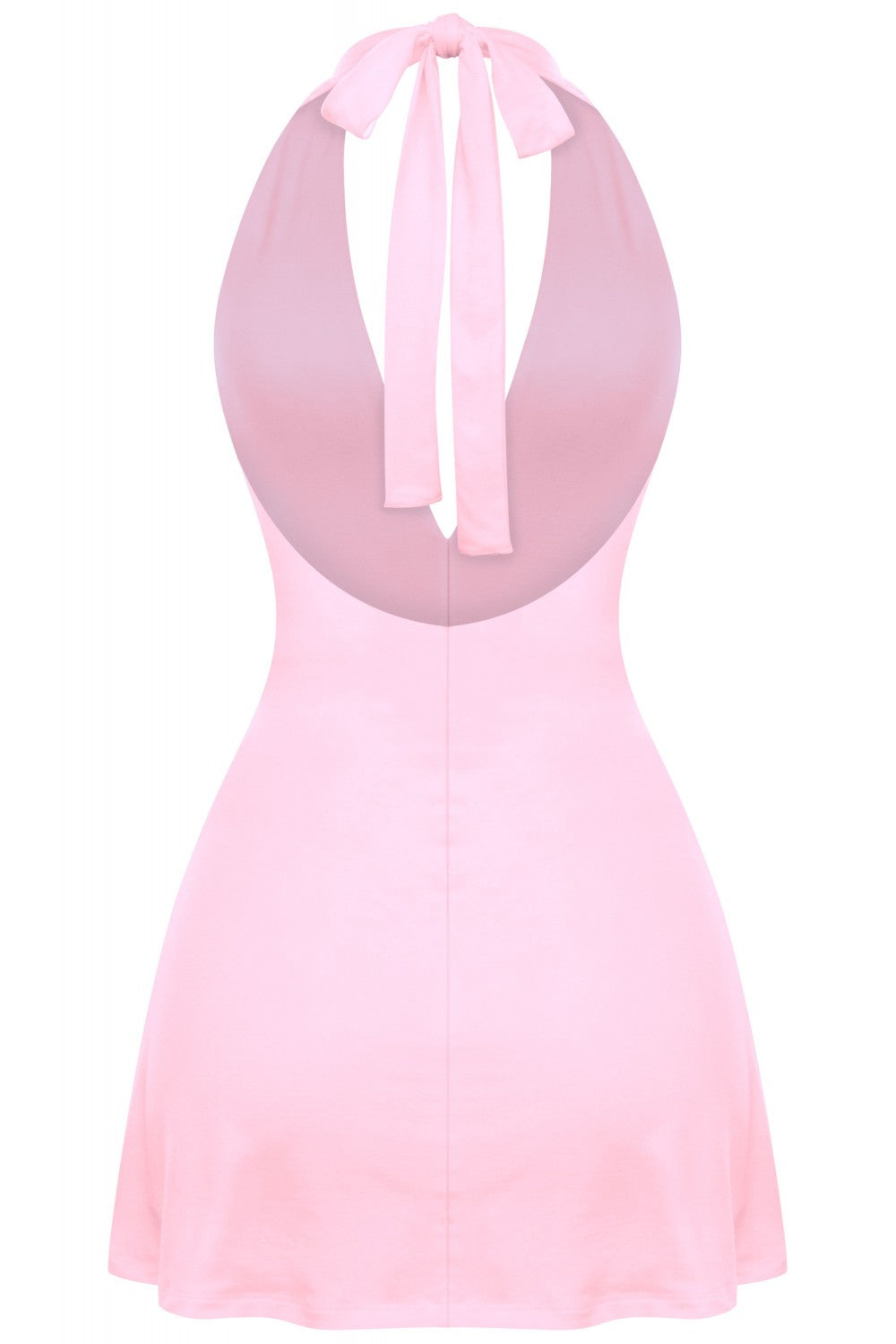 SOLENE HALTER ROMPER/DRESS-BABY PINK DTY