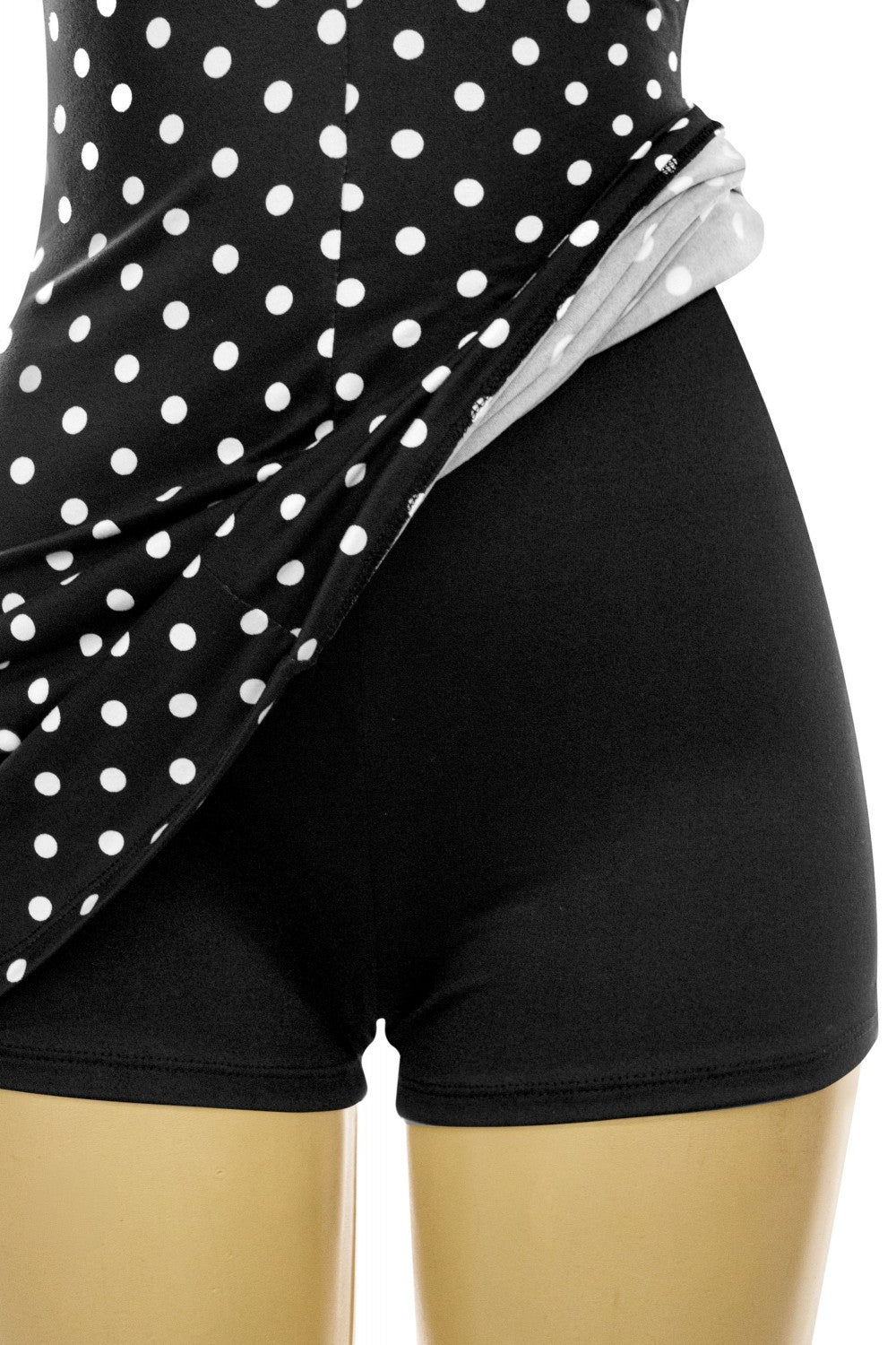 SOLENE HALTER ROMPER/DRESS-POLKA DOT DTY