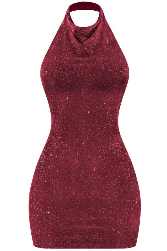 LA JEFA MINI DRESS-BURGUNDY