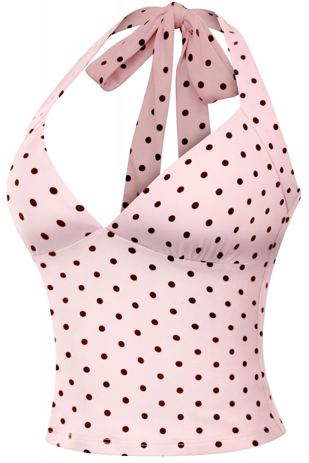 ROSÉ HOUR SET-PINK/BROWN POLKA DOTS