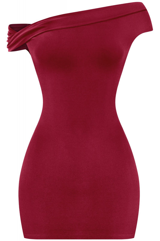 KOKO MINI DRESS-BURGUNDY