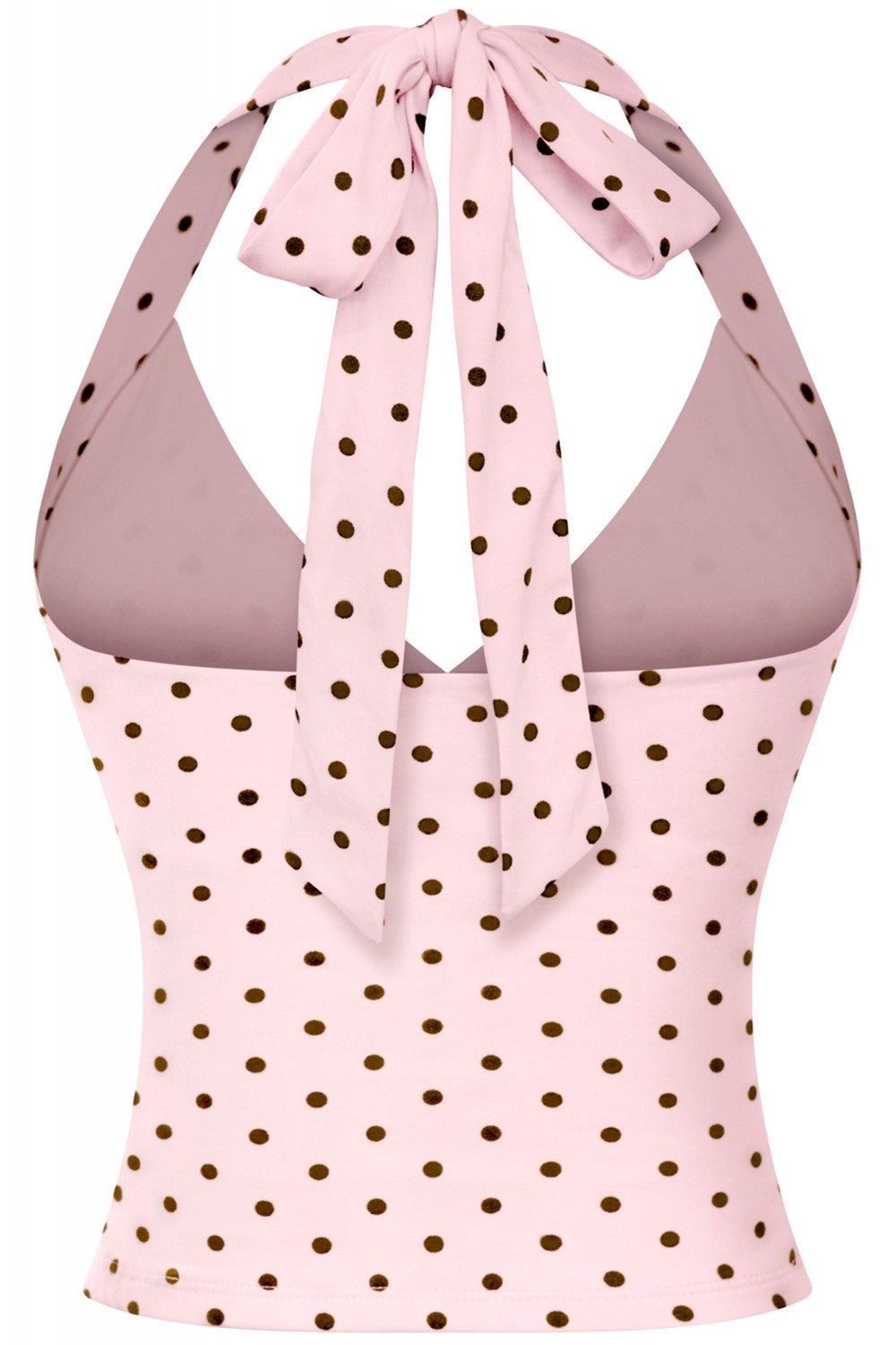 ROSÉ HOUR SET-PINK/BROWN POLKA DOTS