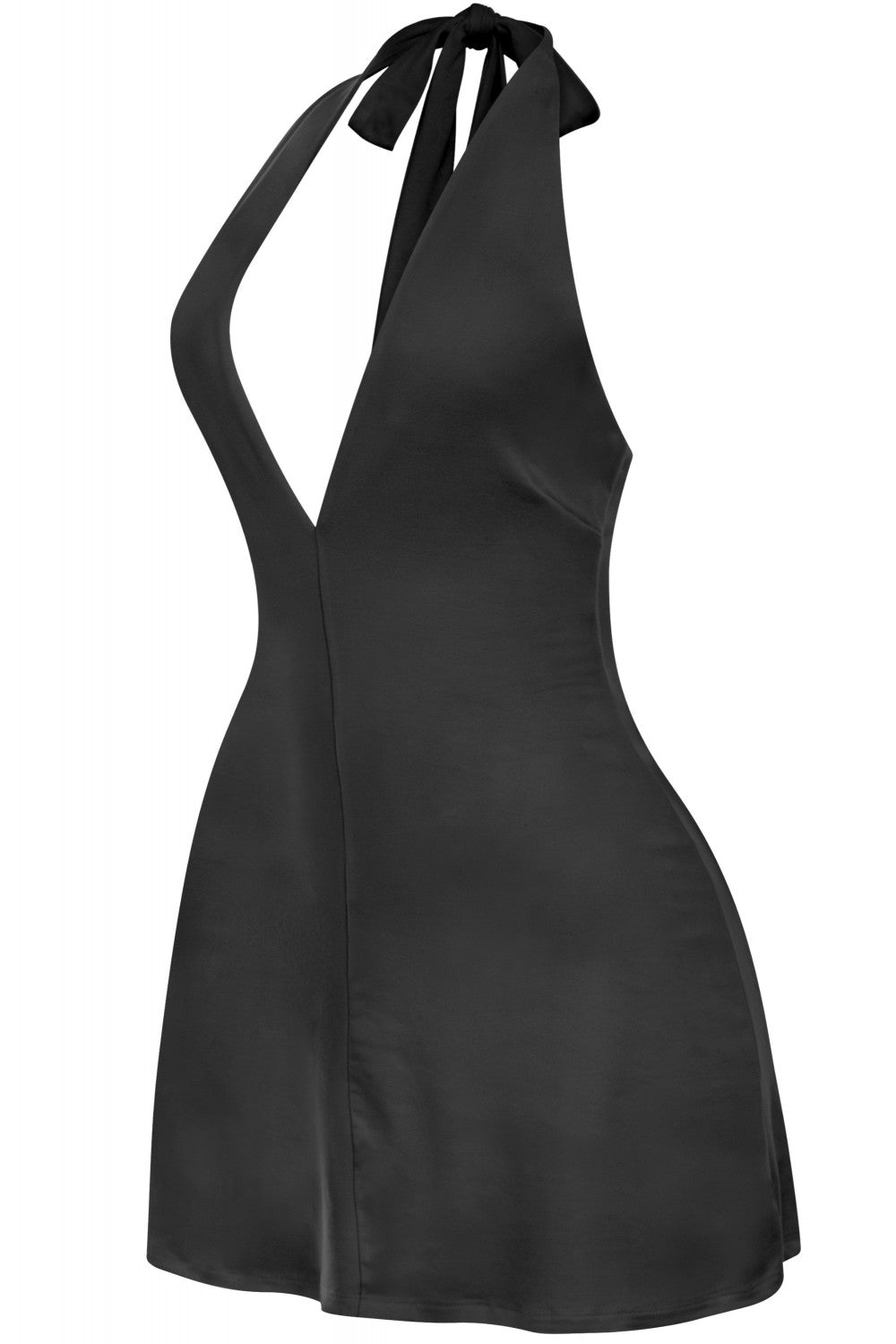 SOLENE HALTER ROMPER/DRESS-CLASSIC BLACK DTY