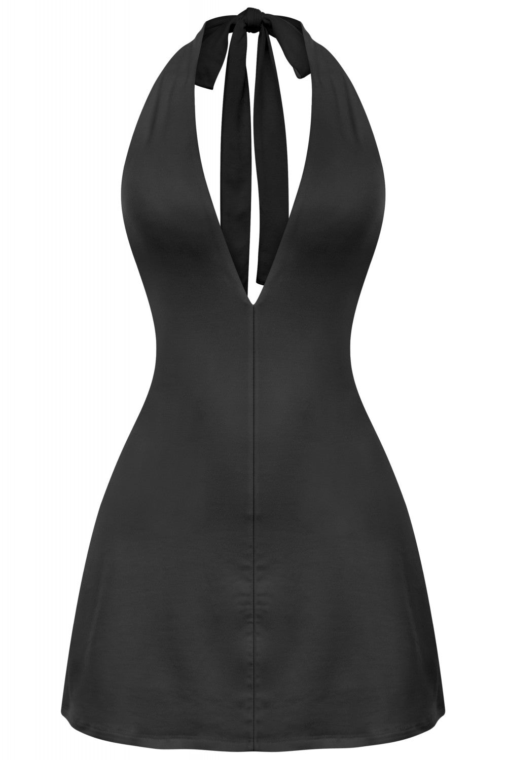 SOLENE HALTER ROMPER/DRESS-CLASSIC BLACK DTY