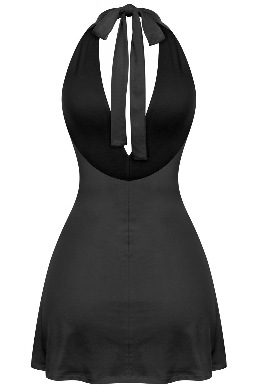 SOLENE HALTER ROMPER/DRESS-CLASSIC BLACK DTY