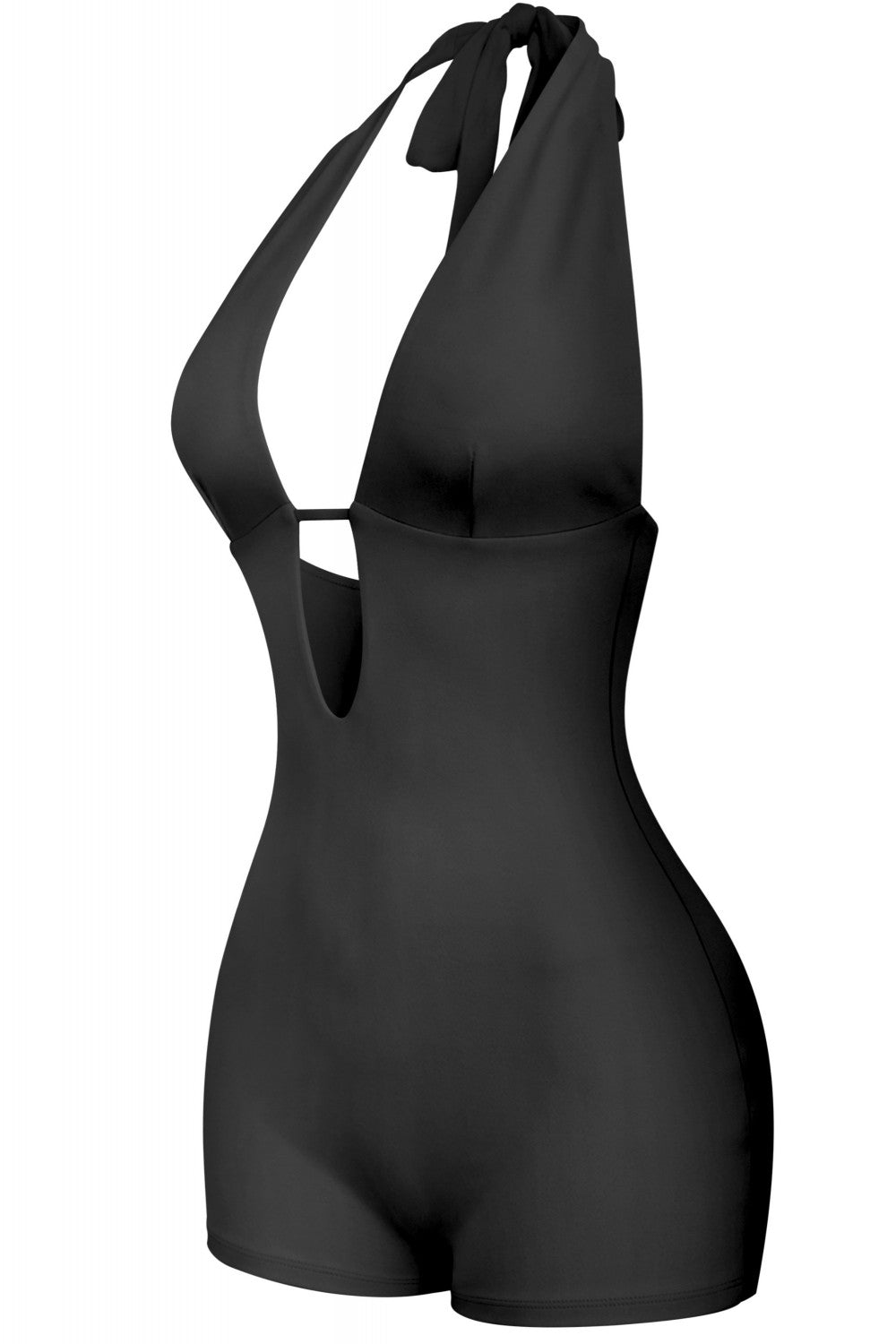 DOLCE HALTER ROMPER-CLASSIC BLACK
