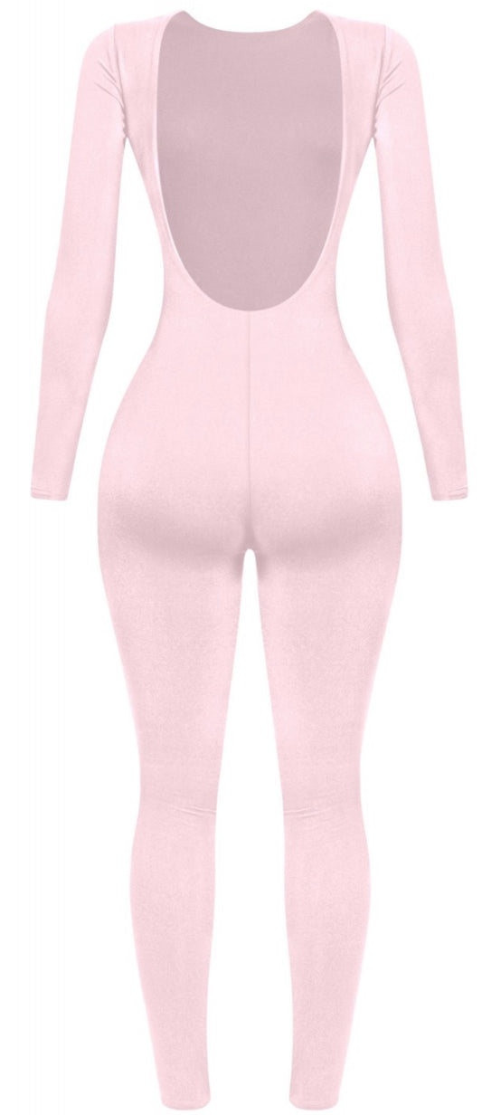 BUBBLEGUM BOMBSHELL JUMPSUIT-BABY PINK