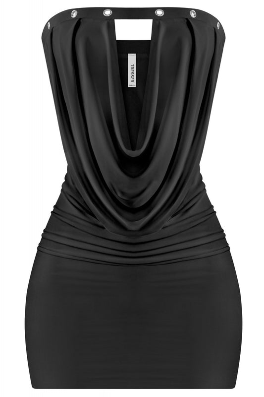 Y2K BABY MINI DRESS-BLACK
