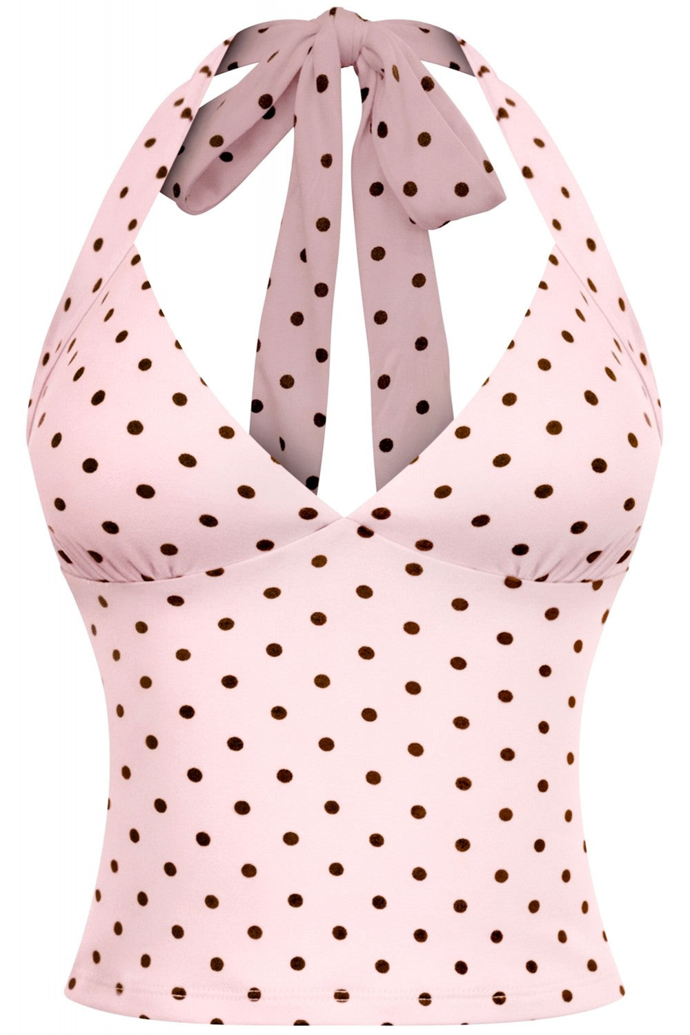 ROSÉ HOUR SET-PINK/BROWN POLKA DOTS