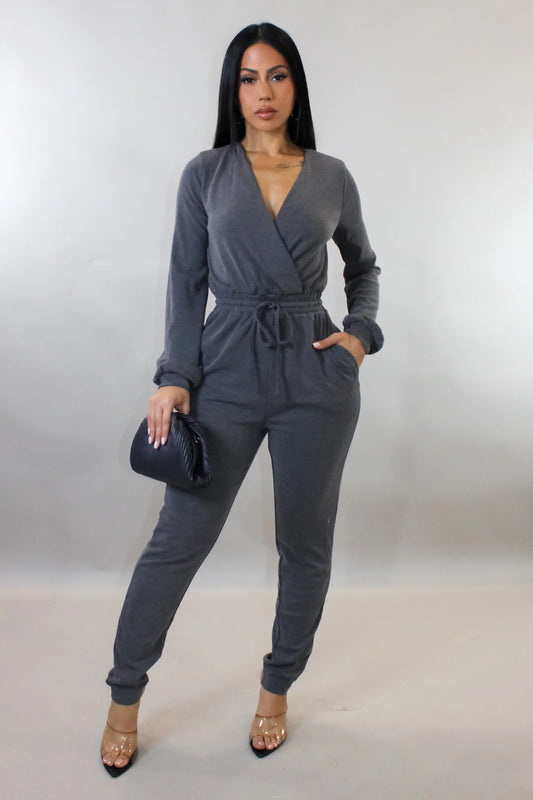 CHARCOAL BADDIE JUMPSUIT