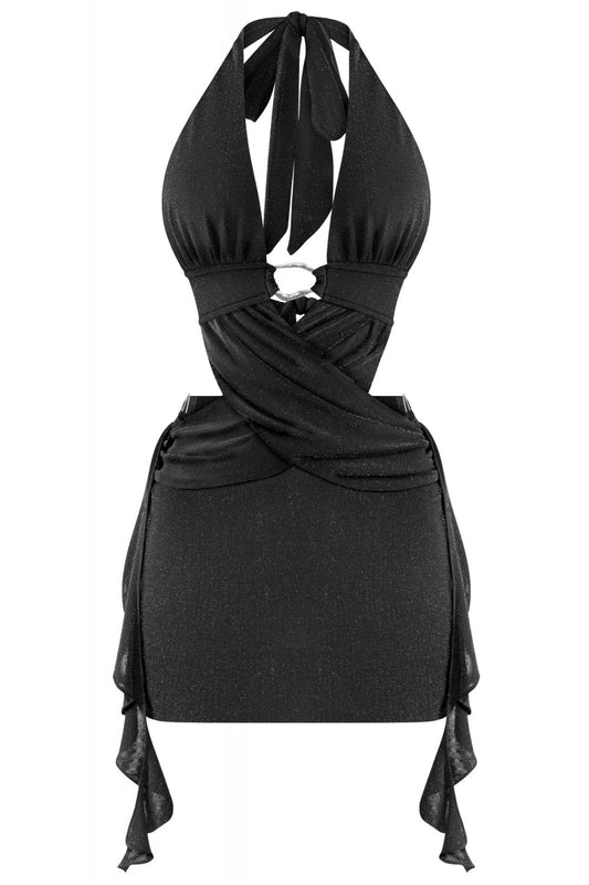 MILKYWAY MINI DRESS-BLACK