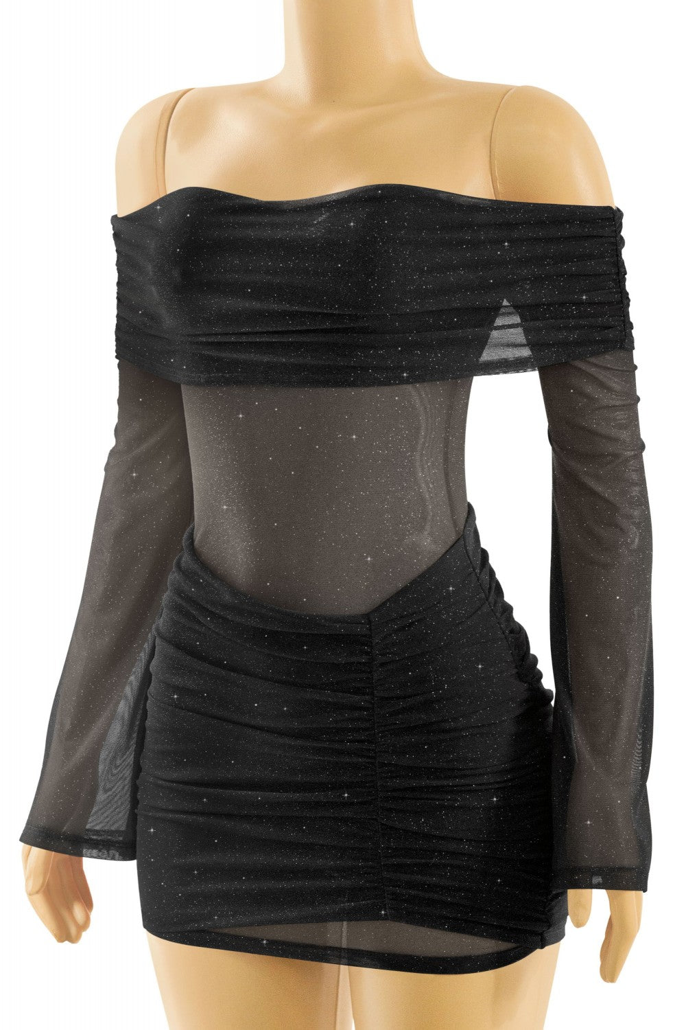 BODY LANGUAGE MINI DRESS-BLACK