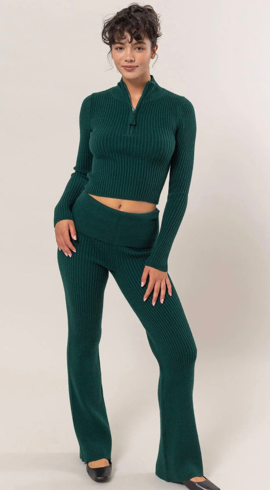 EVERGREEN COZY SET-HUNTER GREEN