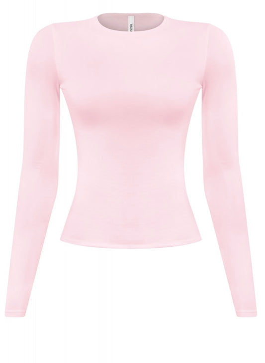 BUBBLEGUM BASIC LONG SLEEVE-BABY PINK