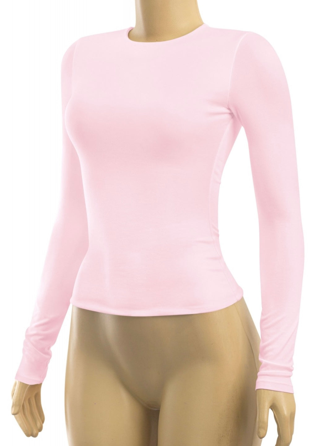 BUBBLEGUM BASIC LONG SLEEVE-BABY PINK