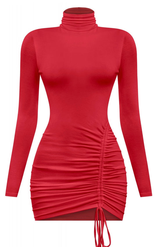 SITUATIONSHIP MINI DRESS-RED