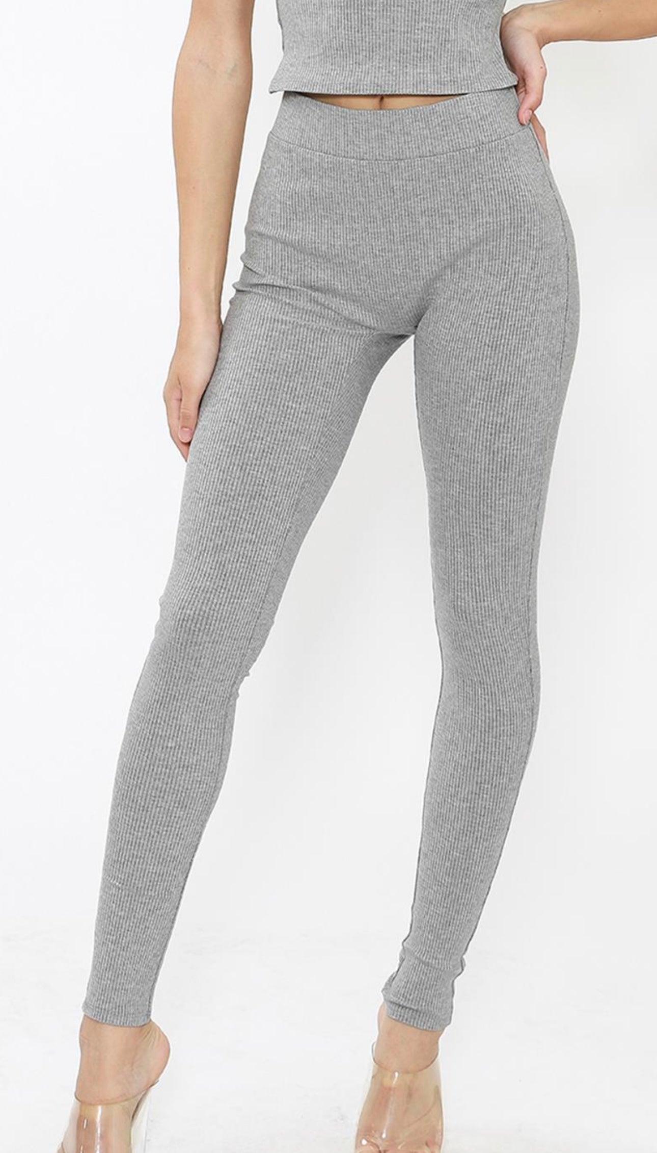 LAVISH LEGGINGS-HEATHER GREY