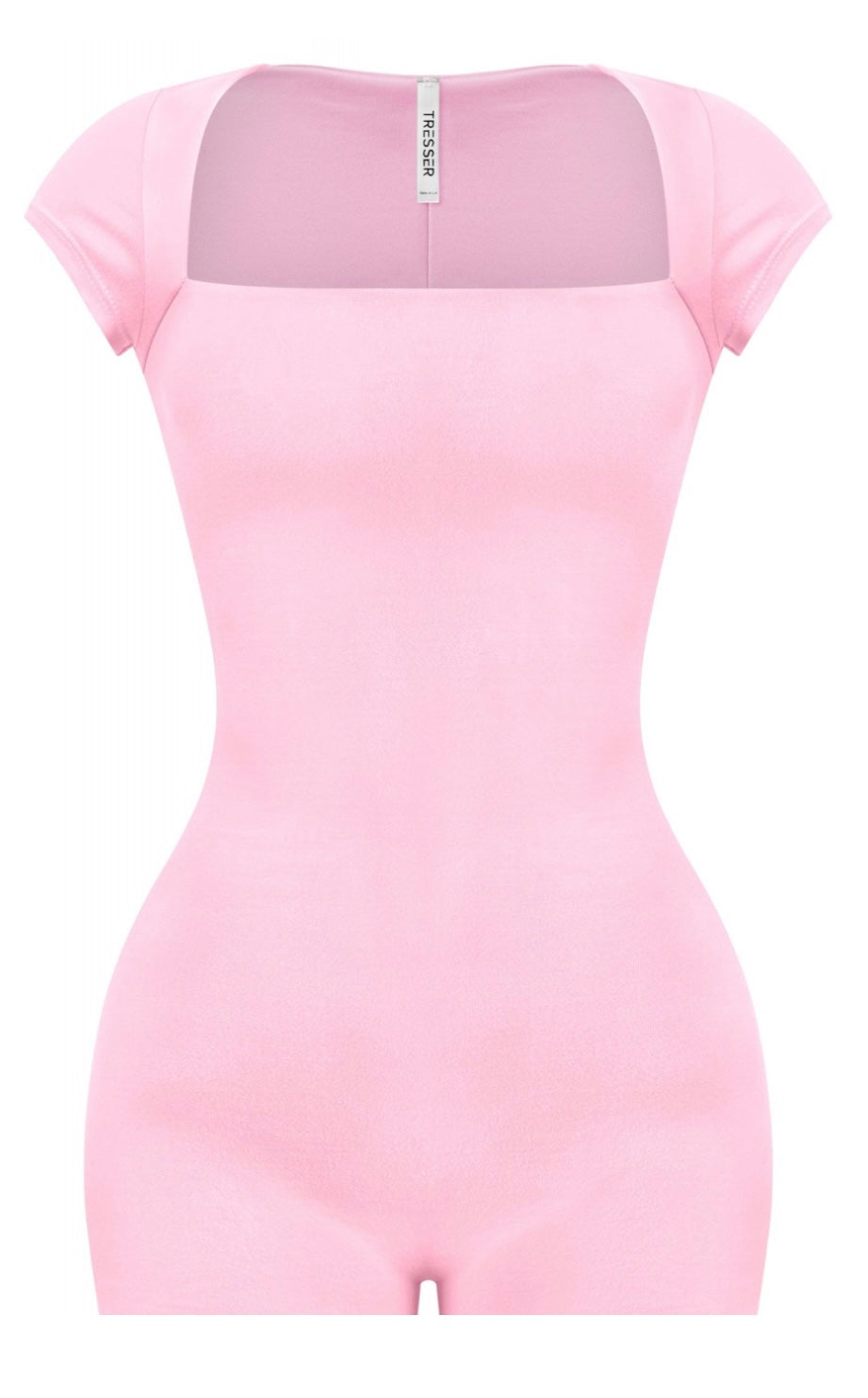 SQUARE NECK ROMPER-BABY PINK