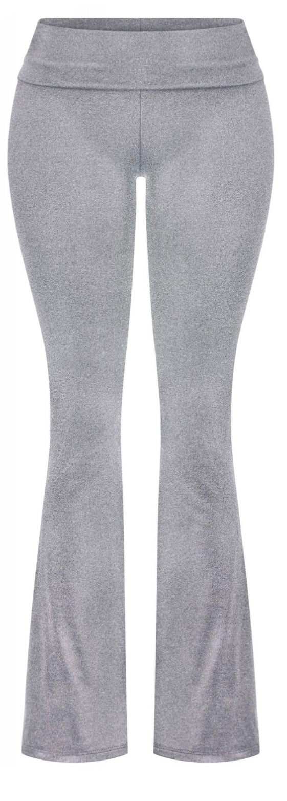 HEAVEN FOLD OVER FLARES-HEATHER GREY