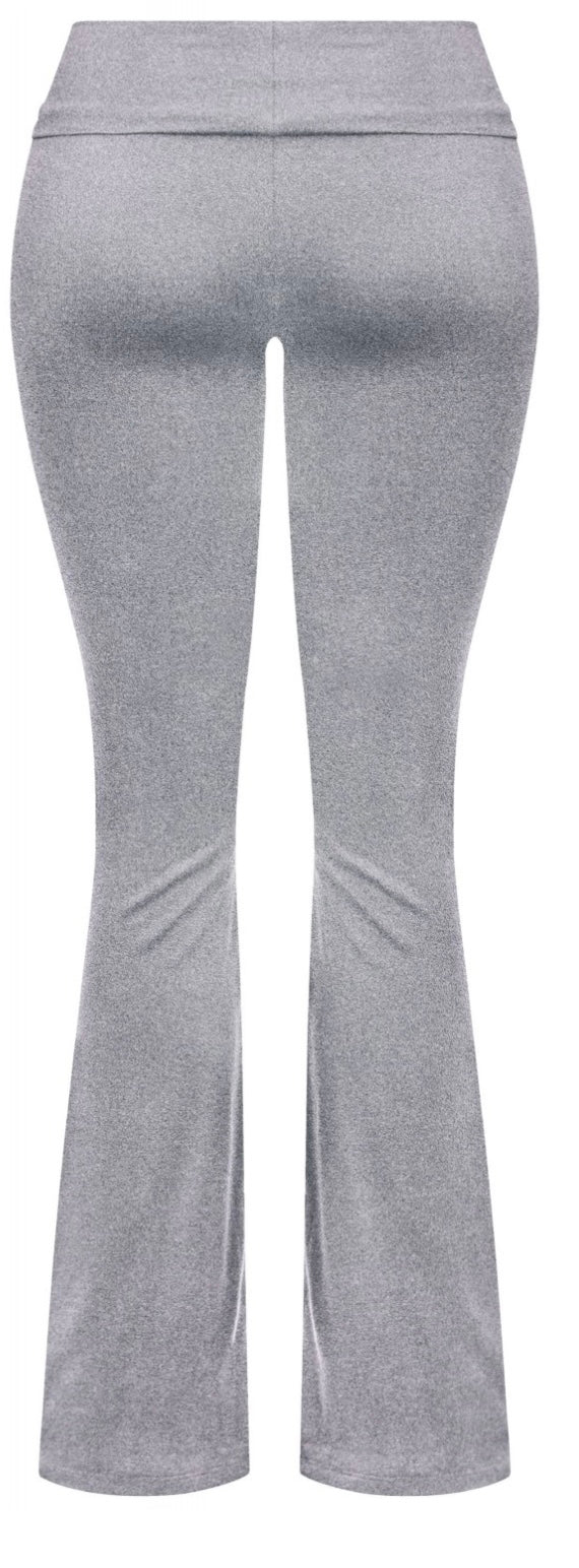 HEAVEN FOLD OVER FLARES-HEATHER GREY