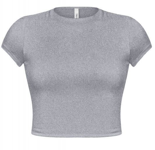 HEAVEN BASIC TOP-HEATHER GREY