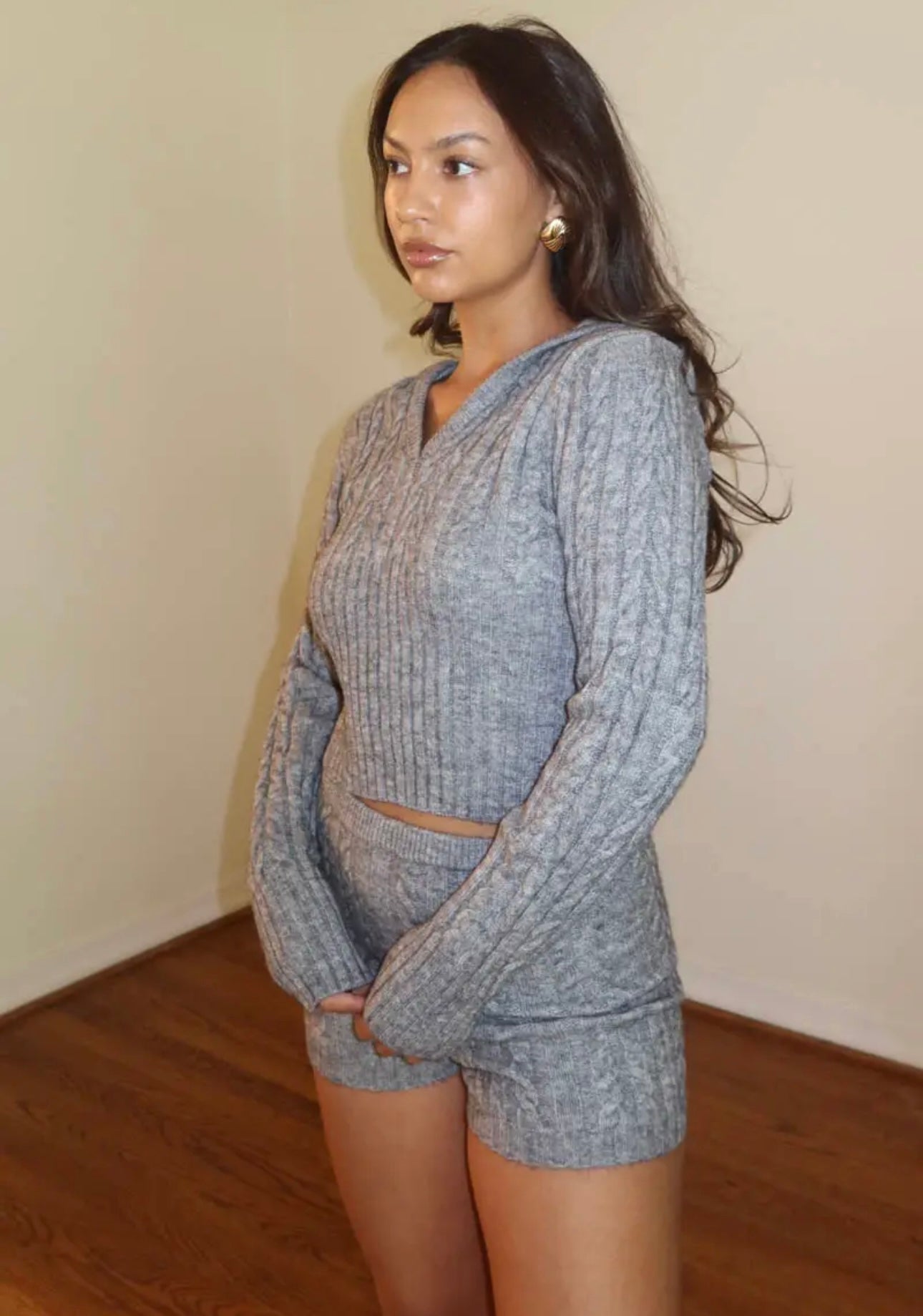 GENESIS CARDIGAN SET-GREY