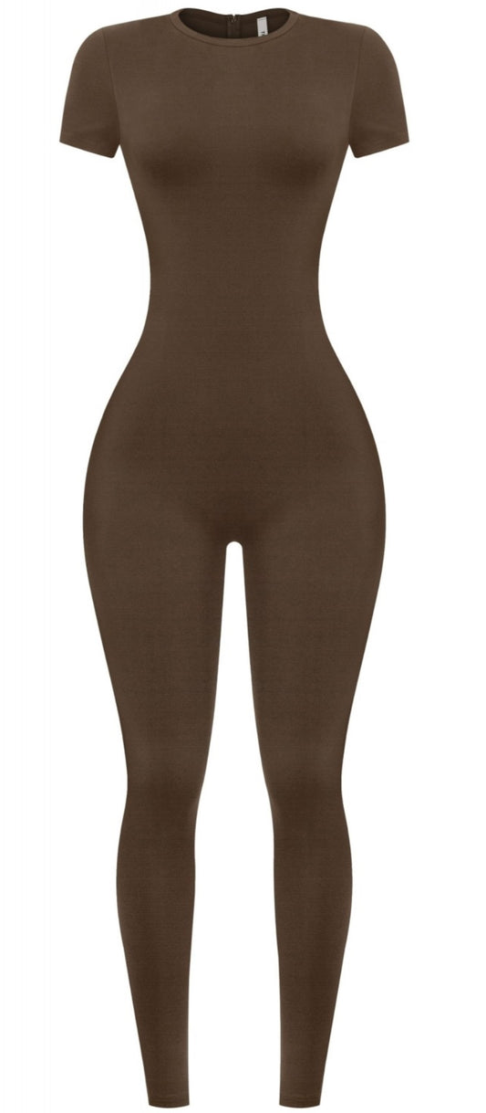 TOP TIER CATSUIT-BROWN