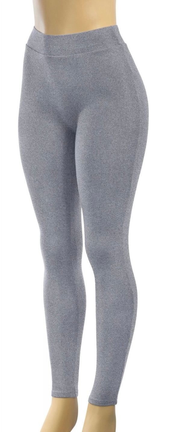 GISELLE HIGH WAISTED LEGGINGS-HEATHER GREY