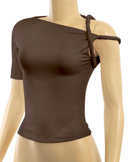 TANYA TWIST TOP-CHOCOLATE BROWN