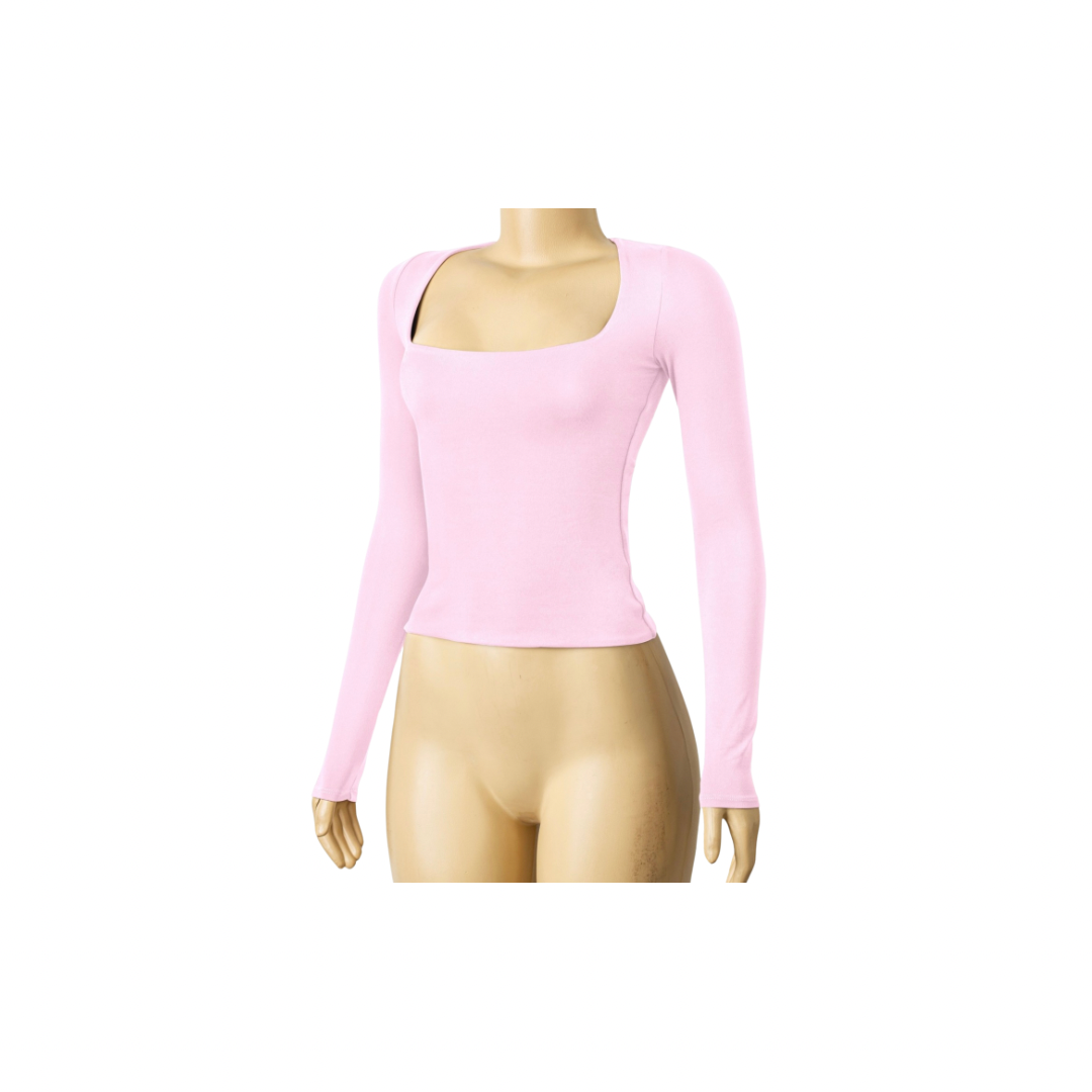 FRESITA LONG SLEEVE TOP-PINK