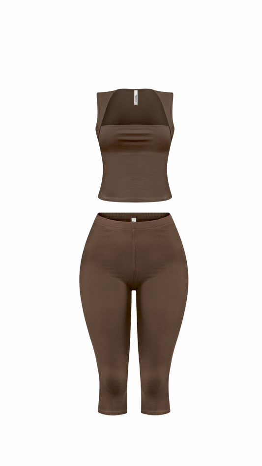 DRAYA SET-BROWN